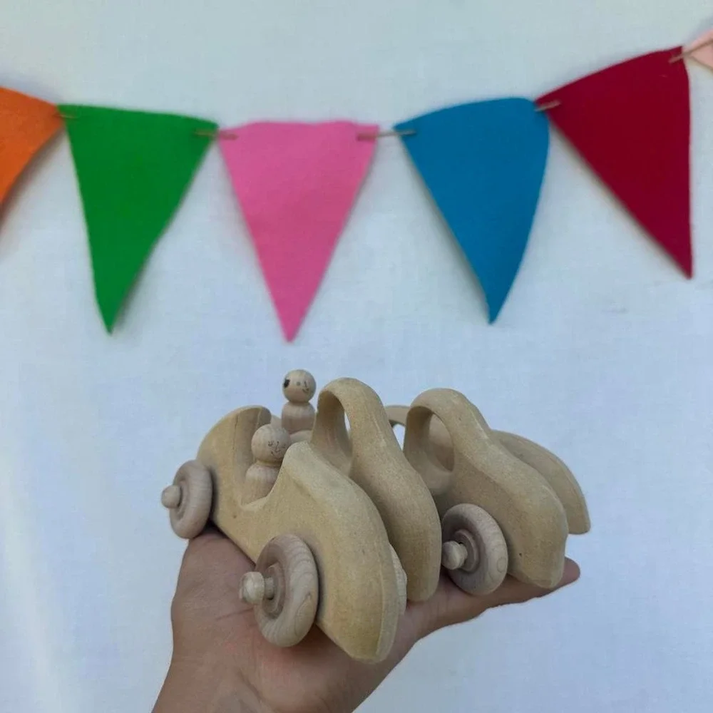 Wooden toy cars